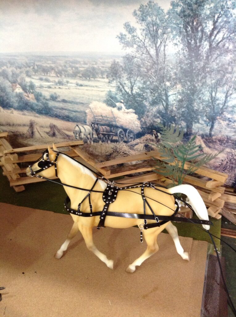 Horse with harness