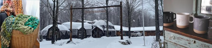 Winter Scene Coffee and blankets