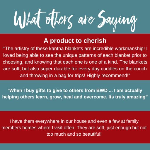 testimonials about Better Way Designs Blankets
