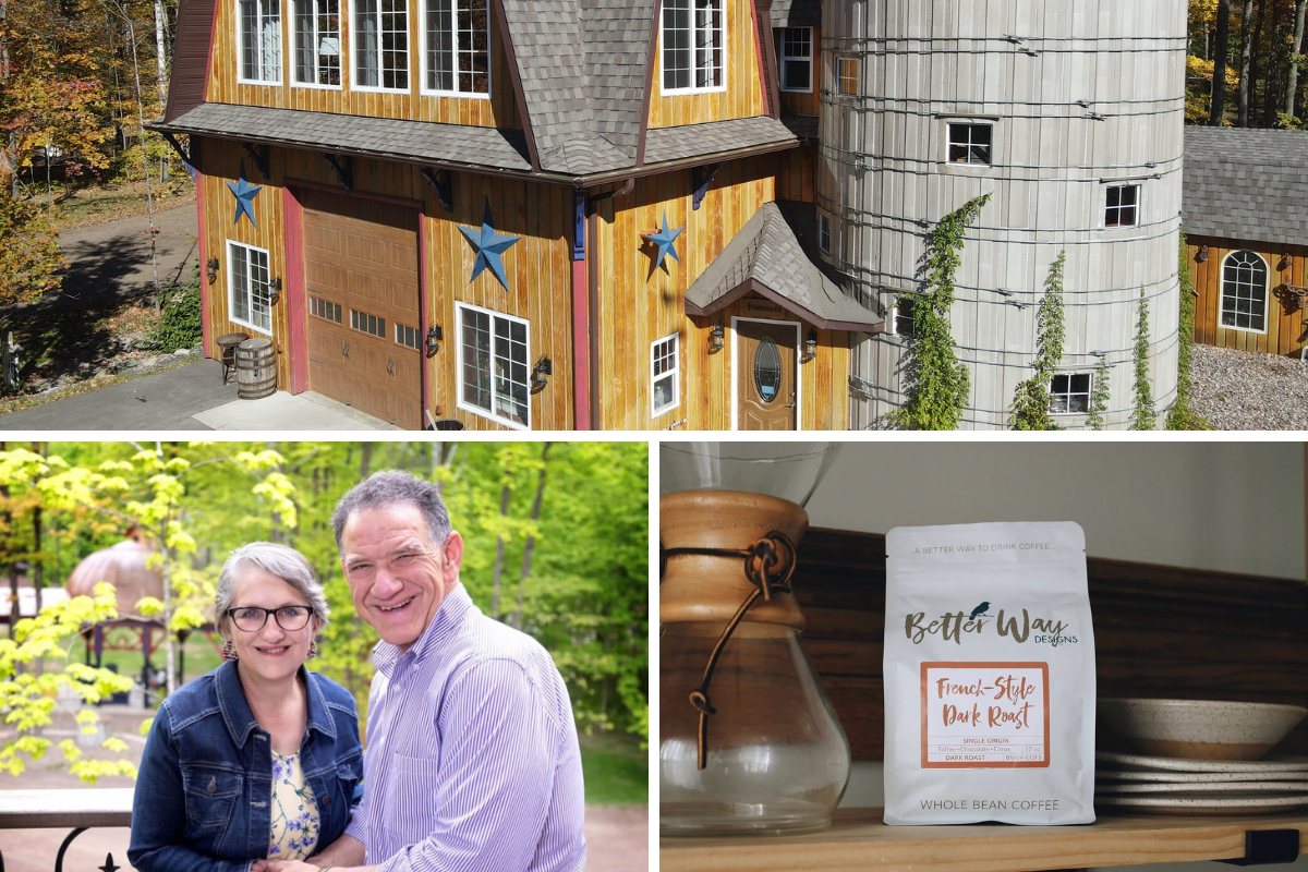 Vacation Barn happy couple Laura Bob Coffee