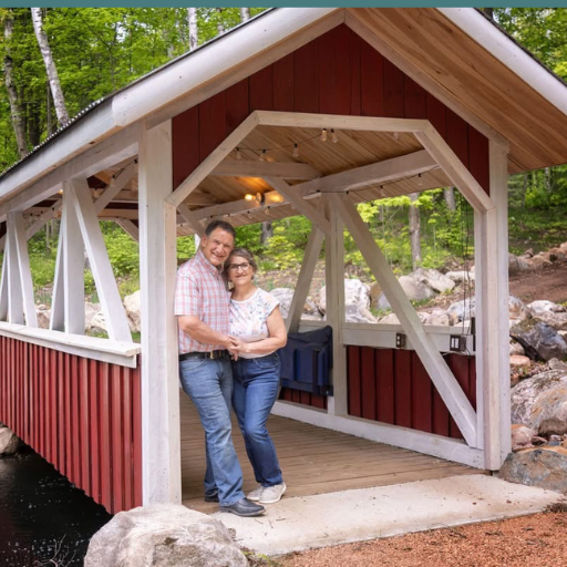 Laura and Bob Kulp happily married couple on bridge